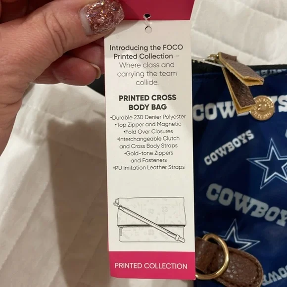 FOCO Dallas Cowboy Printed Cross Body Bag ⭐️ - Picture 2 of 9